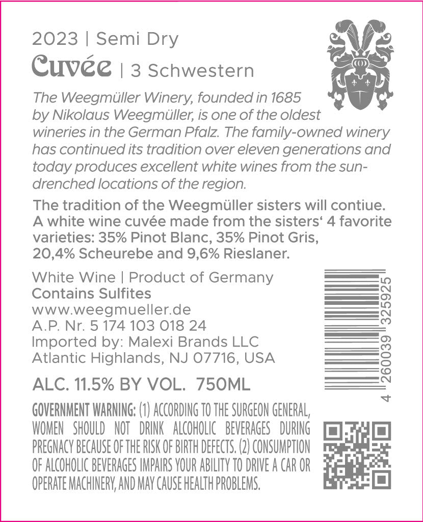 Cuvee 3 Sisters 2023 - 750 ML