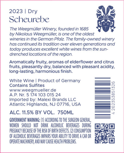 Scheurebe 2023 - 750 ML